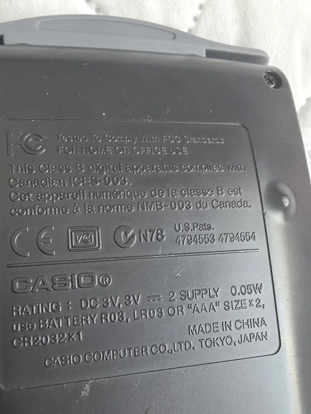 Casio Gray Graphing Calculator with Removable Cover